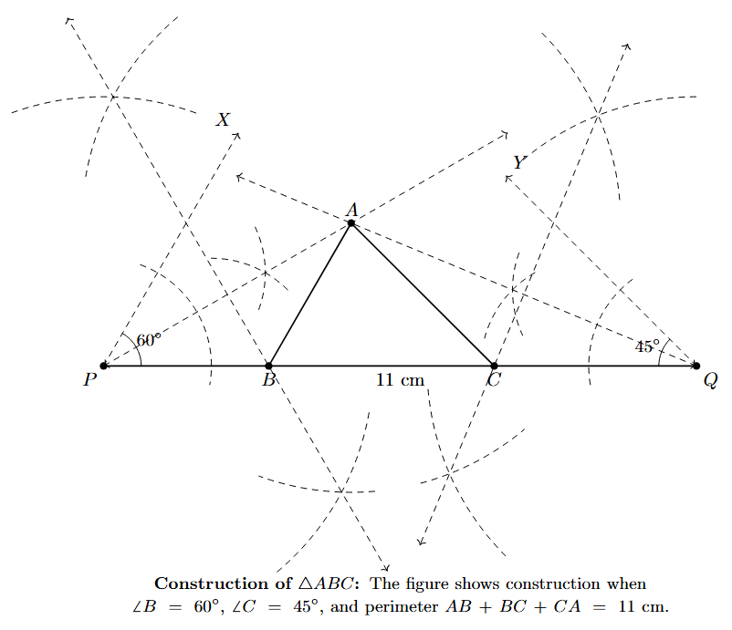 Step 7 Step 7: AB and AC are joined to form the required triangle ABC.